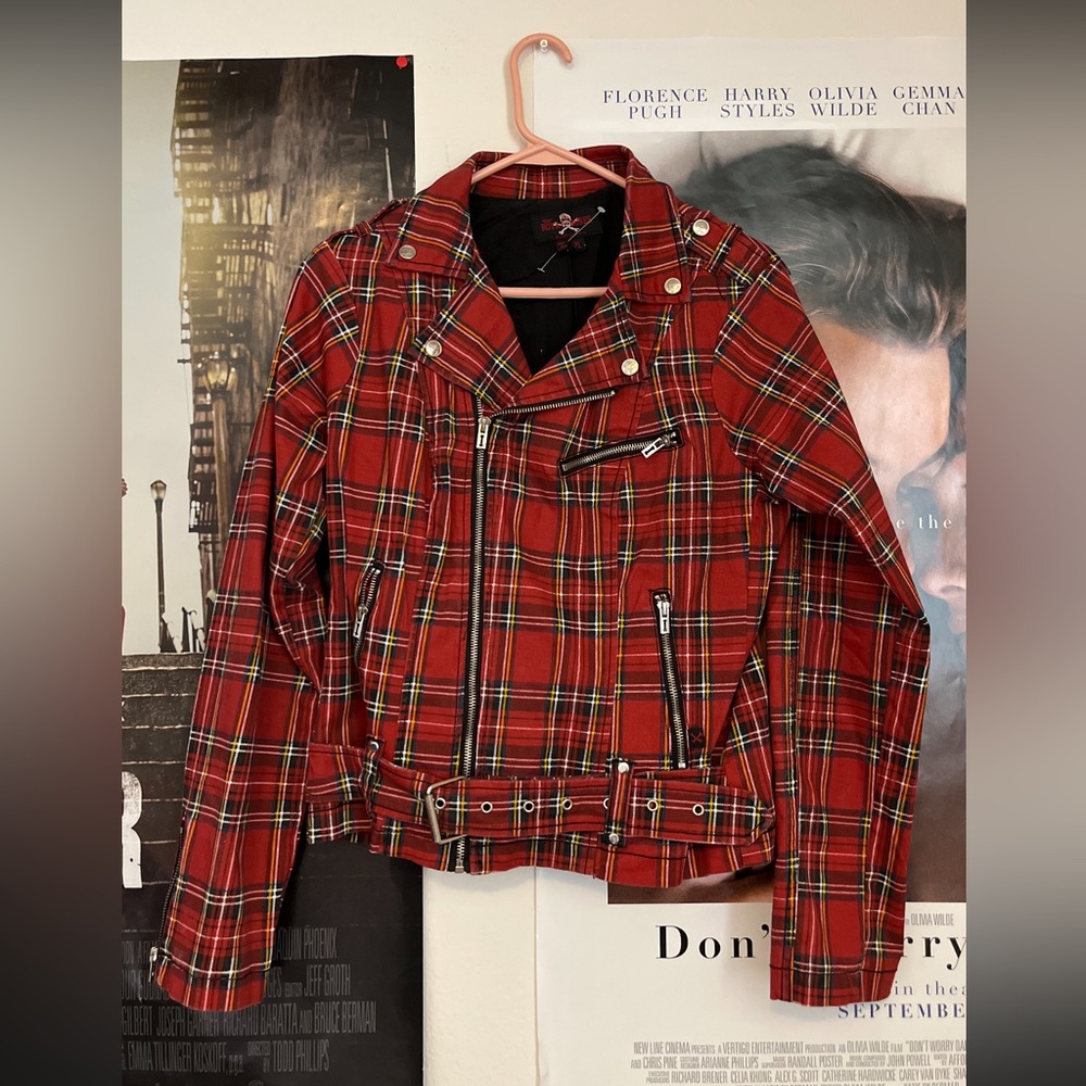 Deadstock Royal Bones Red Plaid Women's Jacket